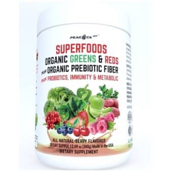 Peacock Max Reds & Greens Powder Container