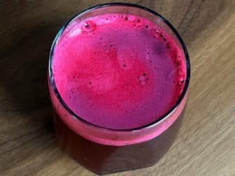 juiced red beets