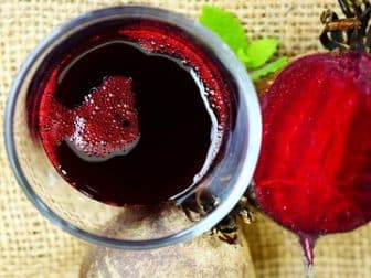 glass of beets juiced